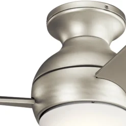LED-Deckenventilator Sola, IP23 nickel