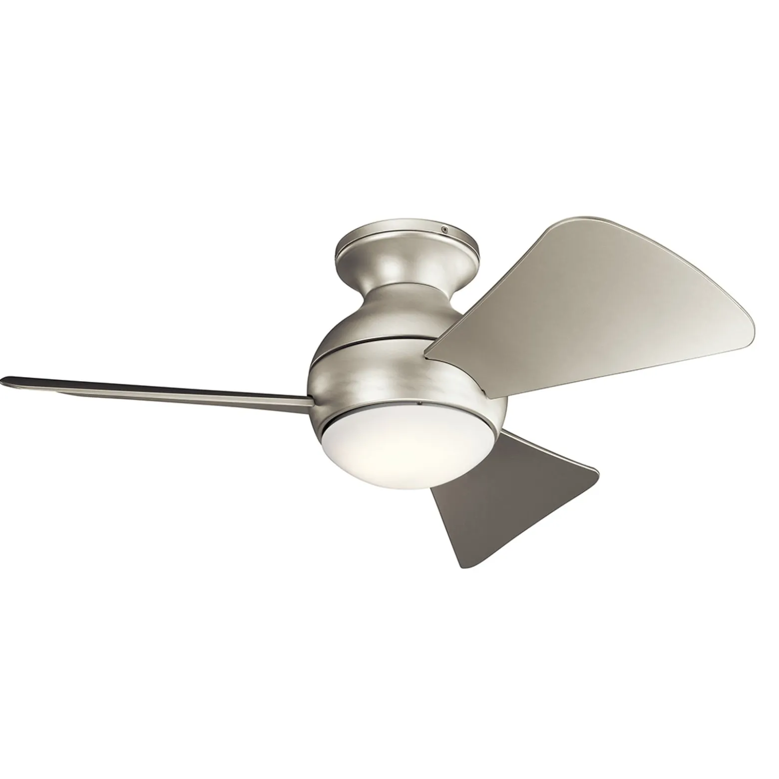 LED-Deckenventilator Sola, IP23 nickel