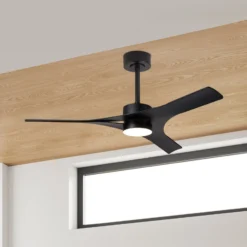 LED-Deckenventilator Thai schwarz DC-Motor leise Ø 122cm CCT