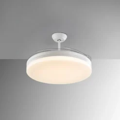 LED-Deckenventilator Vento weiß/klar, DC Ø 150 cm leise