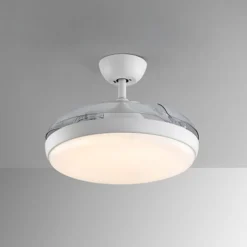 LED-Deckenventilator Venturi weiß/klar DC, Ø 106 cm leise