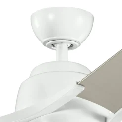 LED-Deckenventilator Zeus dreiflügelig weiß-silber