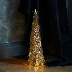 LED-Dekobaum Kirstine, gold, Höhe 43 cm