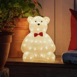 LED-Dekofigur Teddybär klar IP44 Höhe 38 cm