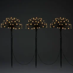 LED-Dekoleuchte drei Pusteblumen mit Erdspieß IP44