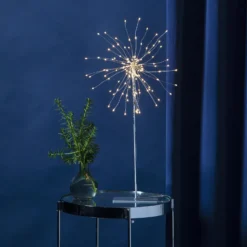 LED-Dekoleuchte Firework 3D silbergrau Höhe 50cm
