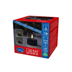 LED-Dekoleuchte mit Flammen-Effekt, Sockel schwarz