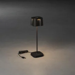 LED-Dekoleuchte Nice USB-Ladeanschluss, schwarz