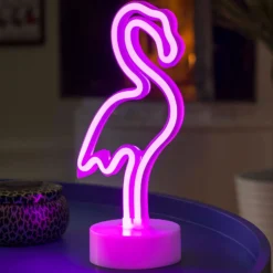 LED-Dekorationsleuchte Flamingo, batteriebetrieben
