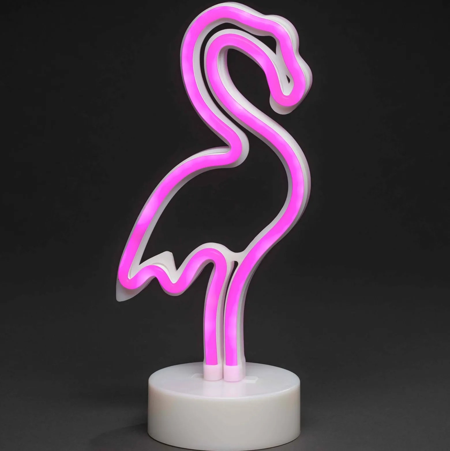 LED-Dekorationsleuchte Flamingo, batteriebetrieben