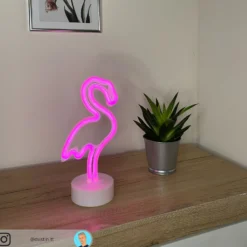 LED-Dekorationsleuchte Flamingo, batteriebetrieben