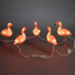 LED-Dekorationsleuchte Flamingo im 5er-Set