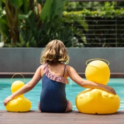 LED-Designleuchte DUCK-DUCK XL für außen in Gelb
