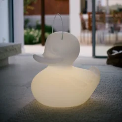 LED-Designleuchte DUCK-DUCK XL für außen in Weiß