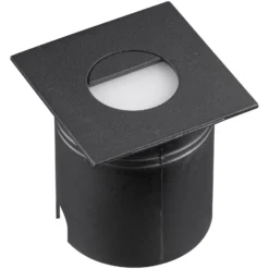 LED-Einbauleuchte Aspen, Diffusor, eckig, schwarz