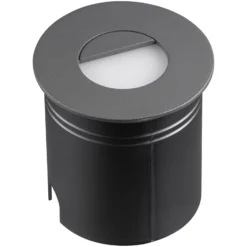 LED-Einbauleuchte Aspen mit Diffusor, rund, grau