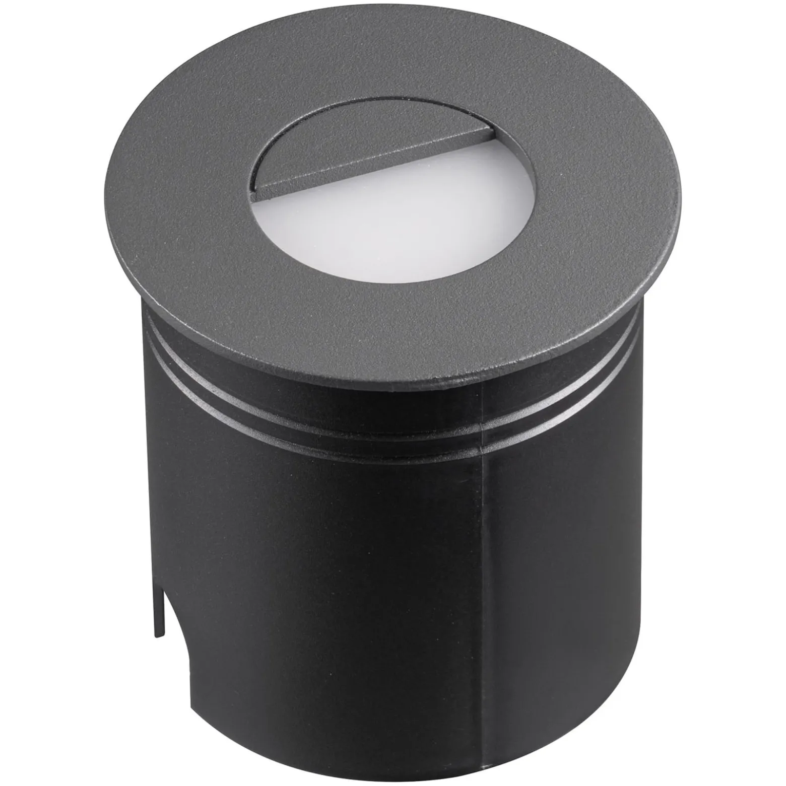 LED-Einbauleuchte Aspen mit Diffusor, rund, grau
