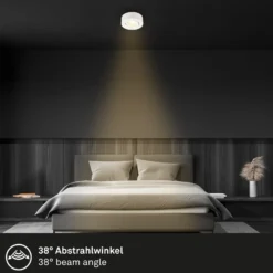 LED-Einbauleuchte Desi, weiß, Ø9cm, ein/aus, 3.000 K