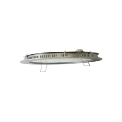 LED-Einbaupanel Justus, Ø 14,5 cm, silber, IP44