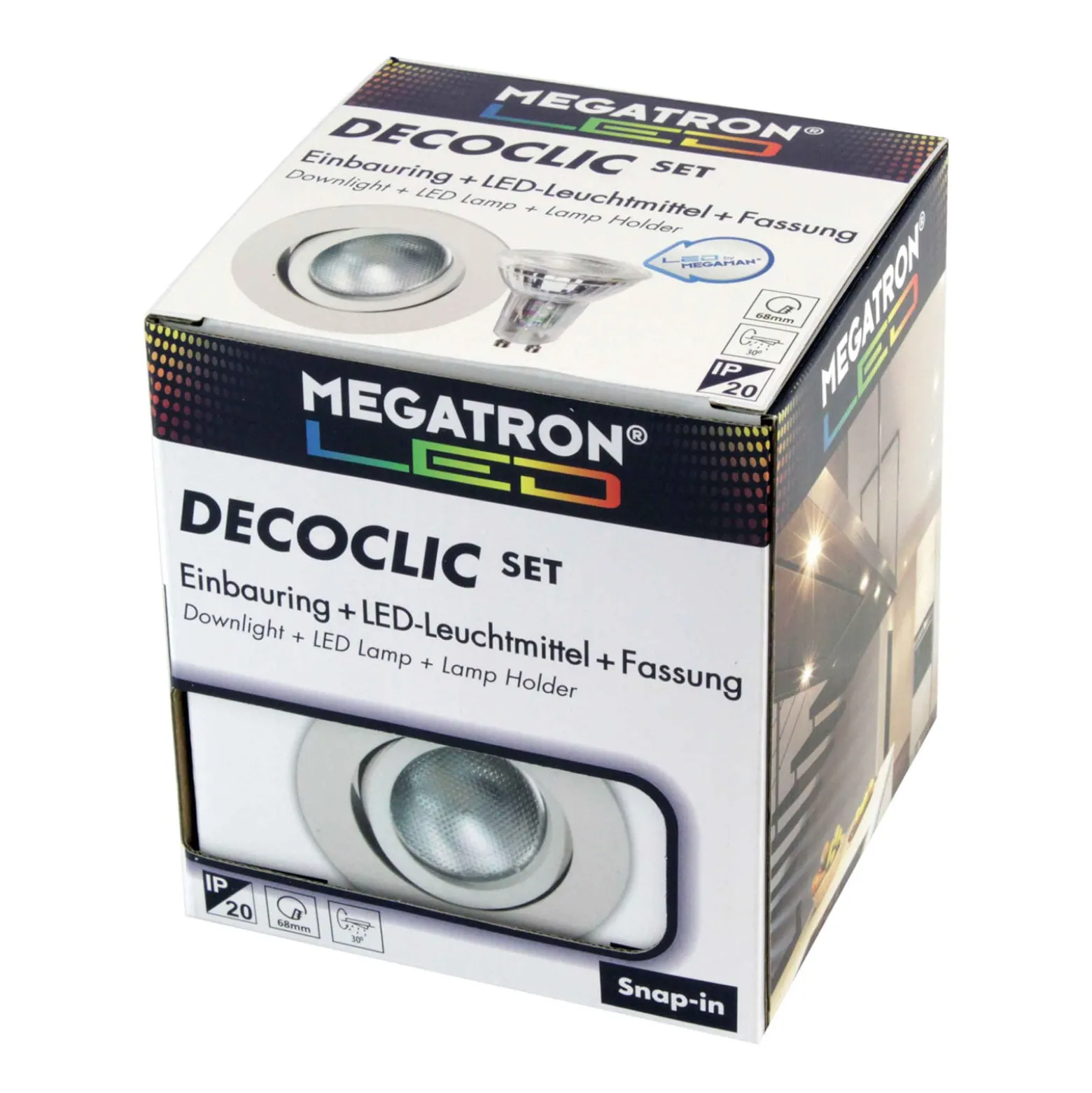 LED-Einbauspot Decoclic Set GU10 4,5 W, weiß