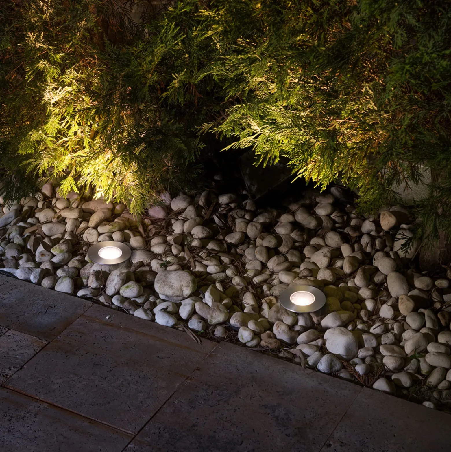 LED-Einbauspot Grund, nickelfarben, Ø 9 cm, Alu/Edelstahl