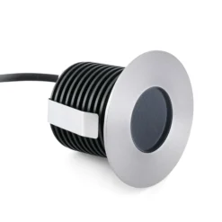 LED-Einbauspot Grund, nickelfarben, Ø 8 cm, Alu/Edelstahl