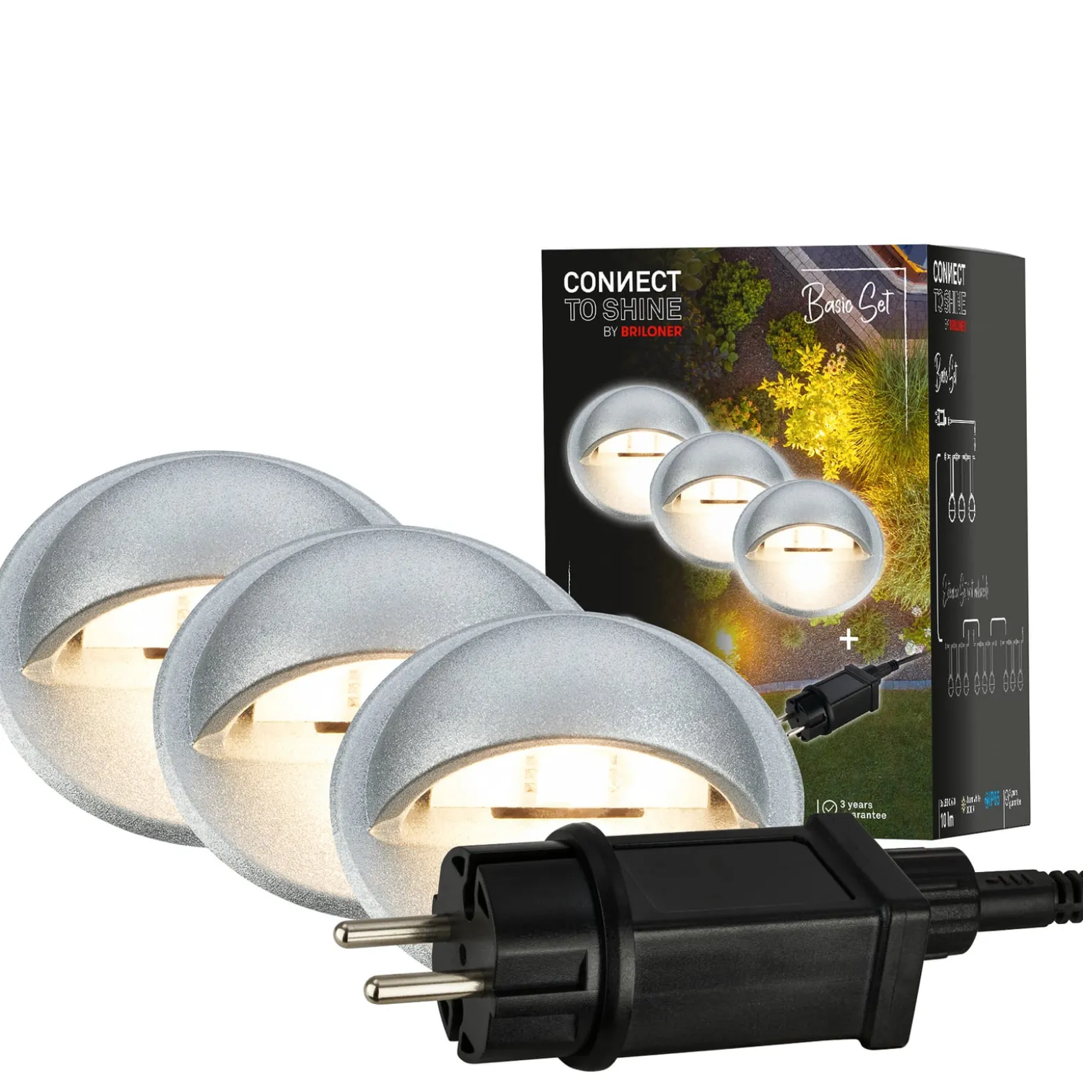 LED-Einbauspot 3922034, IP65, 12 V, 3er-Starterset, Ø 3,5 cm