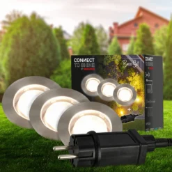LED-Einbauspot 3916032 IP67 12 V 3er-Starterset Ø 4,5cm Topf