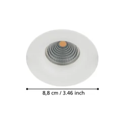 LED-Einbauspot Saliceto rund starr 2.700K weiß