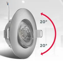 LED-Einbauspot Slide 12er-Set, nickel matt, 3.000 K