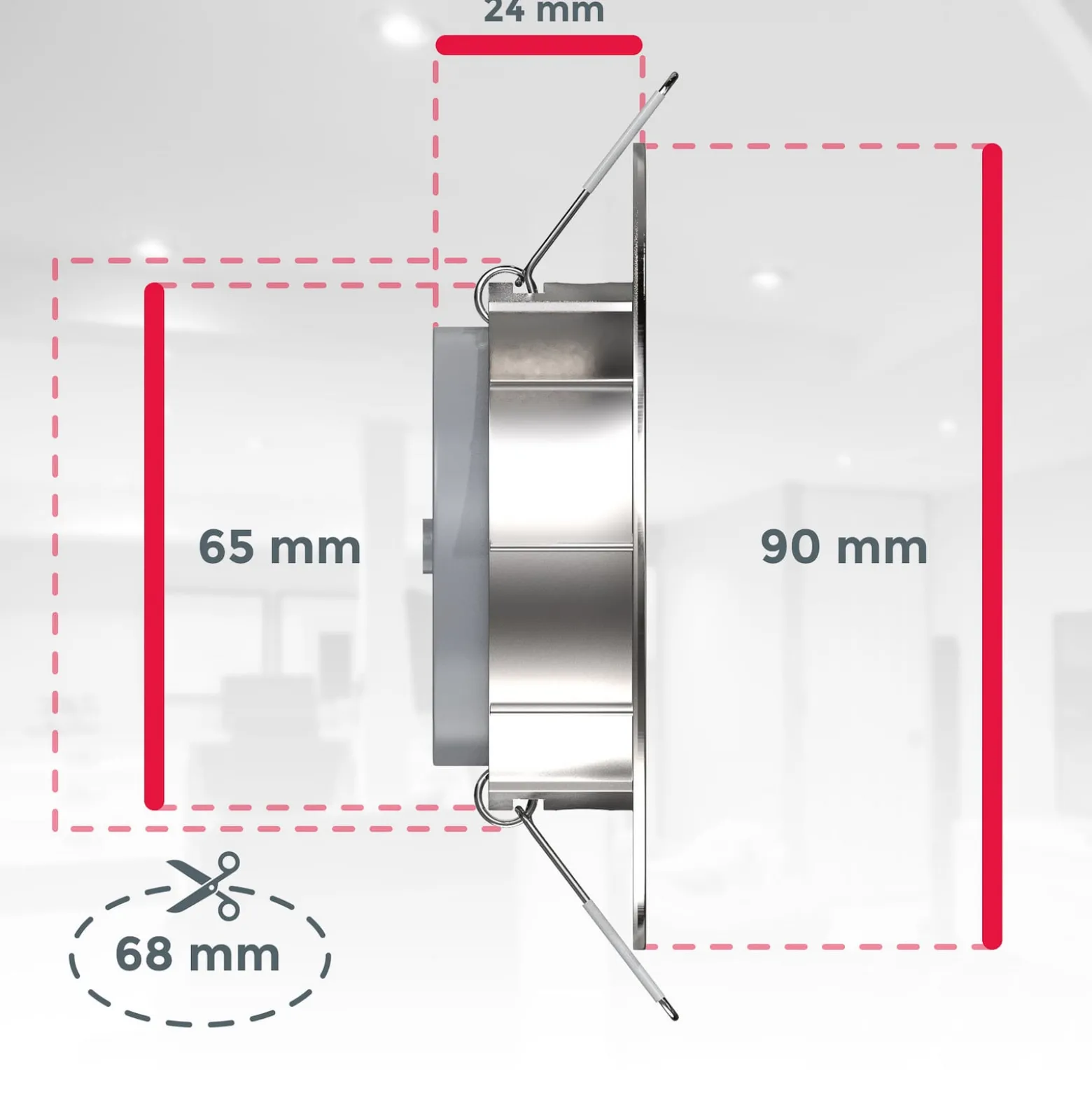 LED-Einbauspot Slide 12er-Set, nickel matt, 3.000 K