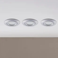 LED-Einbaustrahler Andrej, rund, alu, 3er-Set