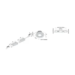 LED-Einbaustrahler Eco SR 68 chrom matt 4.000 K Ø 8,5 cm Alu