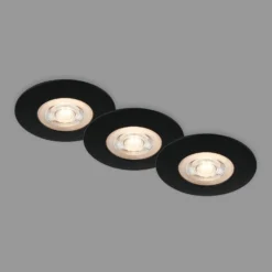 LED-Einbaustrahler Kulana schwarz 3er-Set IP65