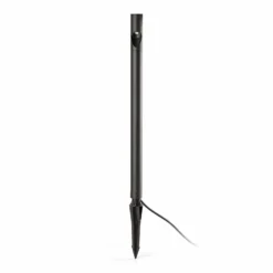 LED-Erdspießlampe Bezel, schwarz, Aluminium, Höhe 60 cm