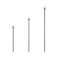 LED-Erdspießleuchte SCOOP, schwarz, 3-flammig, IP44, Stecker