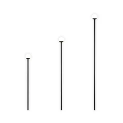 LED-Erdspießleuchte SCOOP, schwarz, 3-flammig, IP44, Stecker