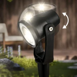LED-Erdspießspot 3919035 12V 3er-Erweiterung, schwarz Ø 5 cm