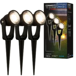 LED-Erdspießspot 3919035 12V 3er-Erweiterung, schwarz Ø 5 cm