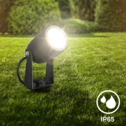 LED-Erdspießspot 3927035 12 V 3er-Starterset, schwarz Ø 4 cm