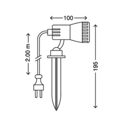 LED-Erdspießstrahler Terra inklusive Farbfilter