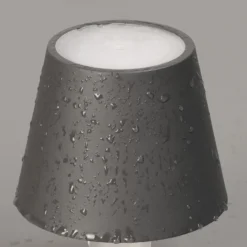 LED-Flaschenlampe Fiocco, sandgrau, CCT, IP54, dimmbar