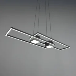 LED-Hängelampe Albany, schwarz, 100 x 28 cm, Alu CCT dimmbar