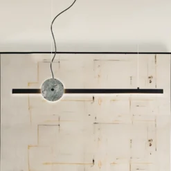 LED-Hängelampe Anais, schwarz/grün, Länge 100 cm, Kunststein