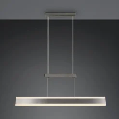 LED-Hängelampe Arcola, nickelfarben, 152 cm, CCT Touchdimmer