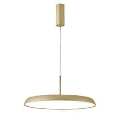 LED-Hängelampe Art, creme-goldfarben, Ø 45 cm, Metall
