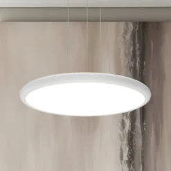 LED-Hängelampe Benett, weiß, Ø 50 cm, Metall/Acryl