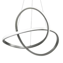 LED-Hängelampe Course, nickel matt, 4.000 K, Ø 60 cm, Metall