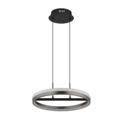 LED-Hängelampe Della, Ø 40 cm, dunkelgrau, Metall