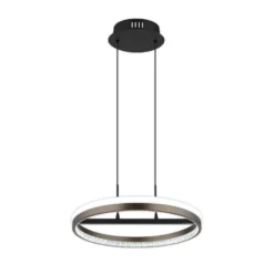 LED-Hängelampe Della, Ø 40 cm, dunkelgrau, Metall